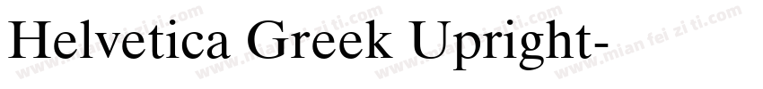 Helvetica Greek Upright字体转换